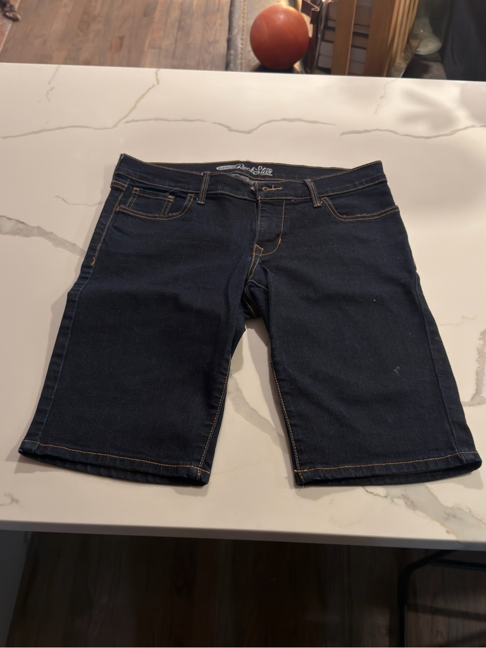 Old Navy Dark Blue Denim Women's Bermuda Shorts